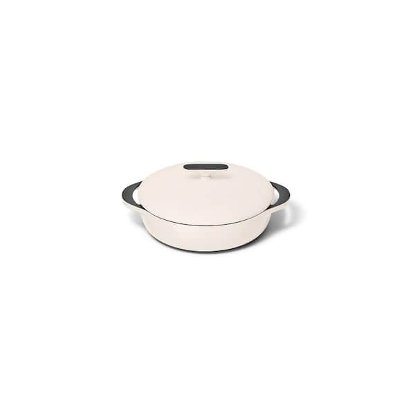 CARAWAY HOME 3.5 Qt. Cream Cast Iron Braiser with Domed Lid