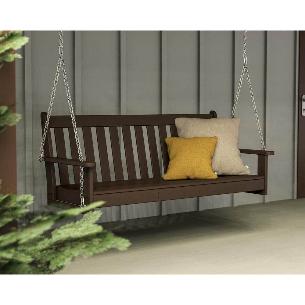 Vineyard 60" Mahogany Wooden Porch Swing