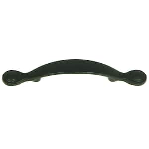 Three-Ring 3 in. Center-to-Center Matte Black Arch Cabinet Pull