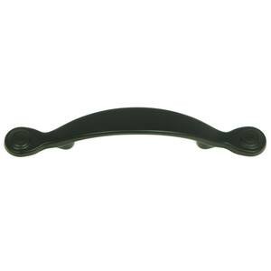 Three-Ring 3 in. Center-to-Center Matte Black Arch Cabinet Pull (25-Pack)