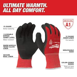 XX-Large Red Latex Level 1 Cut Resistant Insulated Winter Dipped Work Gloves (12-Pack)