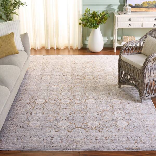 Garnet 10 ft. x 13 ft. Gray/Gold Persian Area Rug