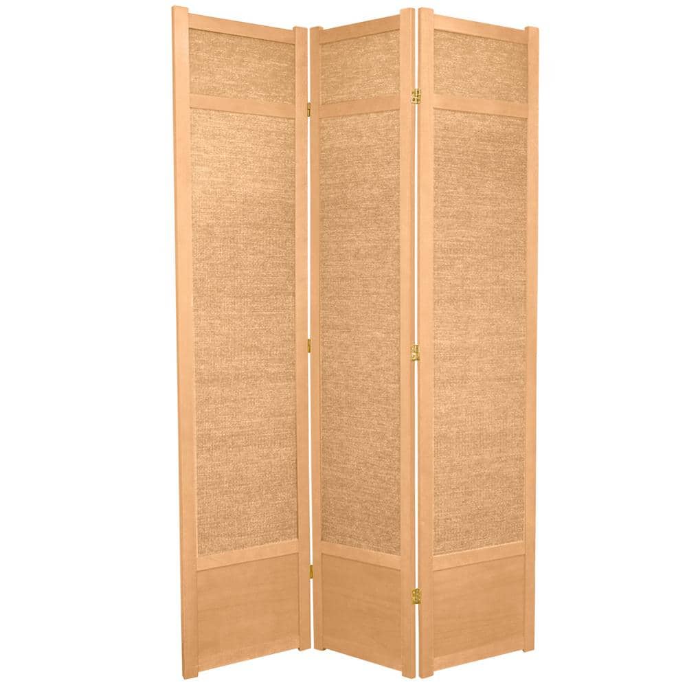 7 ft. Natural 3-Panel Room Divider