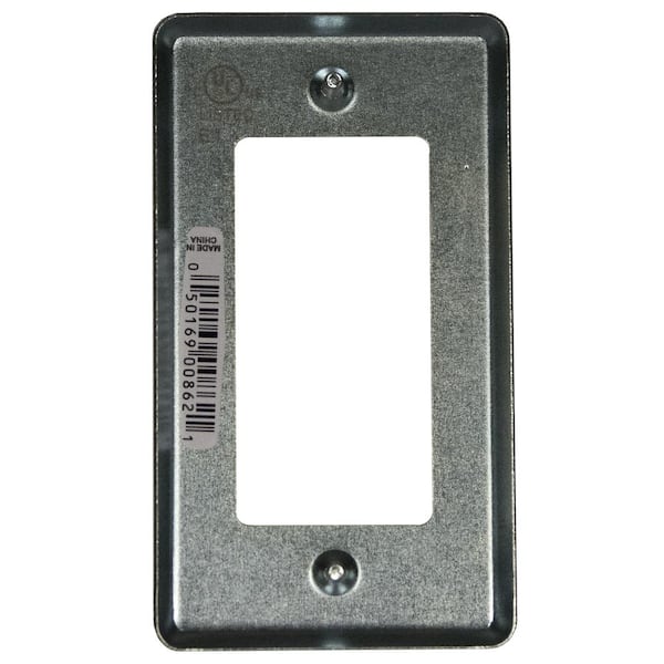 Raco  Rectangle  Steel  1 gang Electrical Cover  For 1 GFCI Receptacle 
