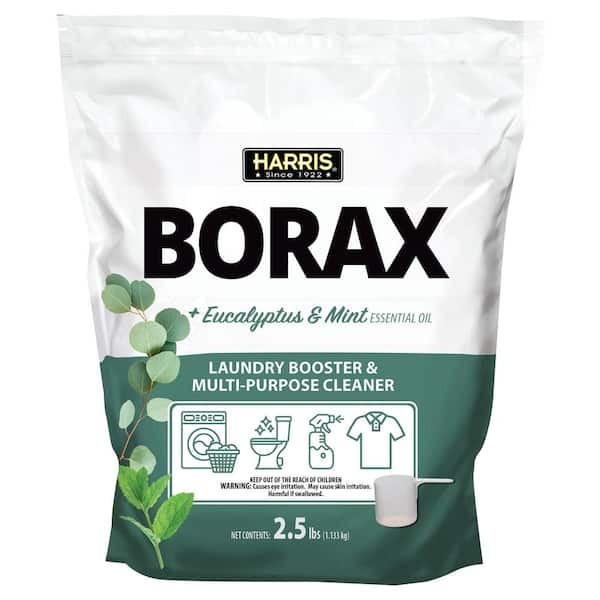 Harris 2.5 lbs. Borax Laundry Booster and Multi-Purpose Cleaner with  Eucalyptus Essential Oil EMBORAX-25 - The Home Depot