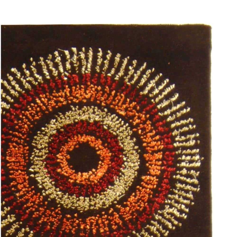 Handmade Tufted Art-Deco Wool & Viscose 2' x 3' Area Rug