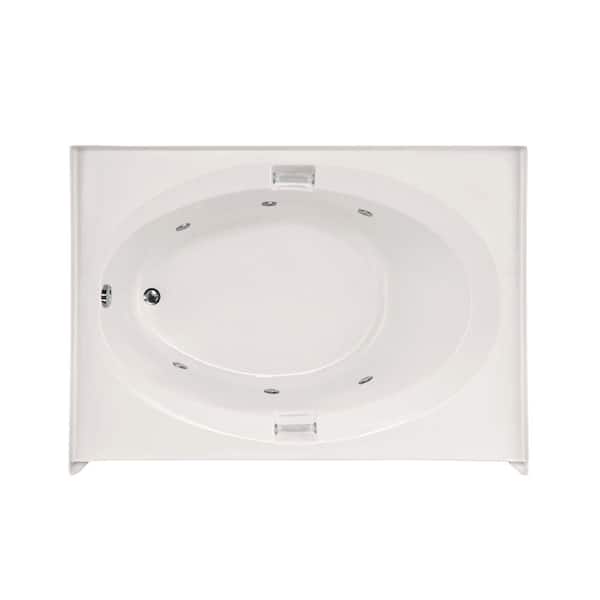 Hydro Systems Sonoma 60 in. Acrylic Left Hand Drain Oval Alcove Whirlpool Bathtub in White
