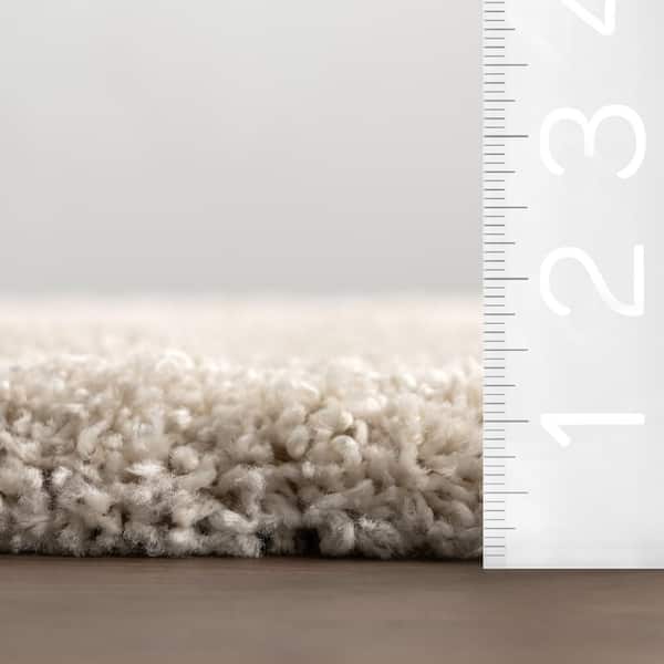 Gloria Light Brown 7 ft. 10 in. x 10 ft. Abstract Shag Area Rug