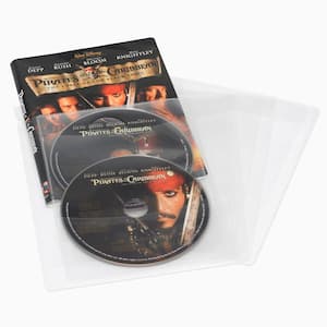 25 CD DVD or Blu-Ray Media Living Clear Movie Sleeves