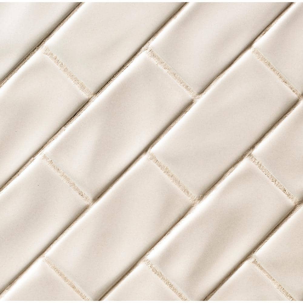Antique White Glossy Ceramic 3x6 Subway Wall Tile
