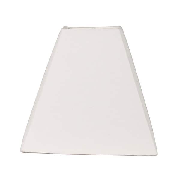 White Linen Square Hardback Shade, Small White Rectangle Lamp Shades