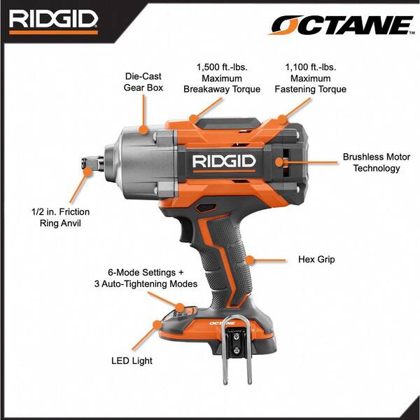RIDGID 18V Brushless Cordless 1/2 in 