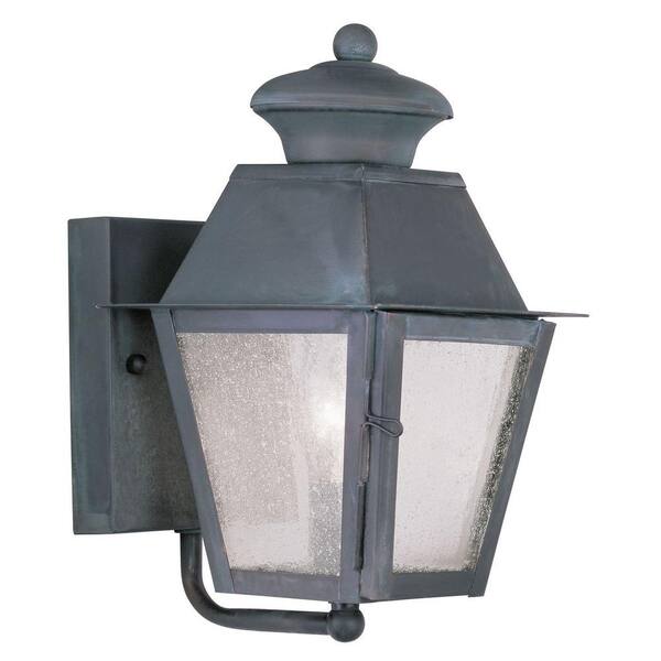 Livex Lighting Providence Wall-Mount 1-Light Outdoor Charcoal Incandescent Lantern