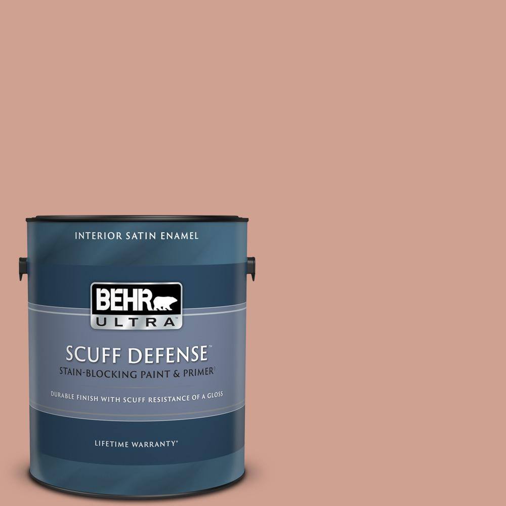 BEHR ULTRA 1 gal. S1804 Shiny Kettle Extra Durable Satin Enamel Interior Paint & Primer 775401