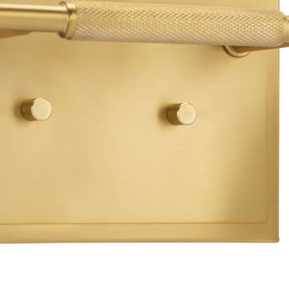 Brushed Gold 2-Light Vanity with Opal Glass Shades