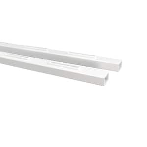 Al13 Home Pure View 6 ft. W x 1.3 in. H Matte White Rail for Glass Panel (Pair)