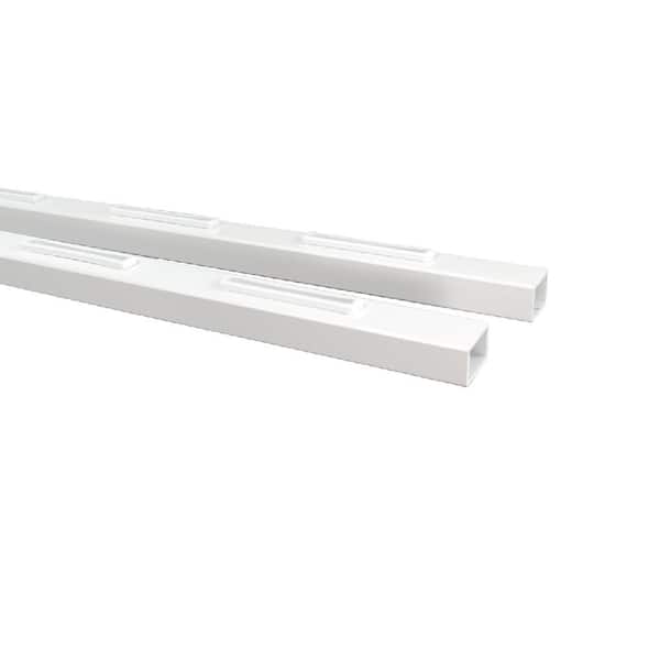 FORTRESS Al13 Home Pure View 6 ft. W x 1.3 in. H Matte White Rail for Glass Panel (Pair)
