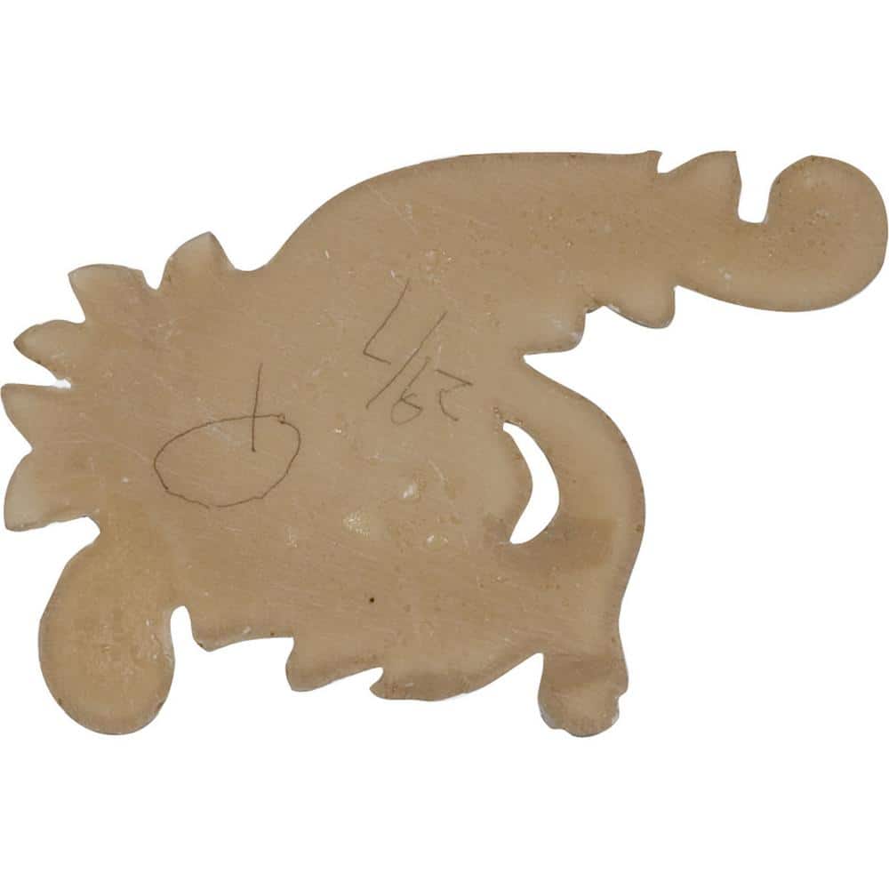 Primed White Polyurethane Rose Swag Onlay Applique