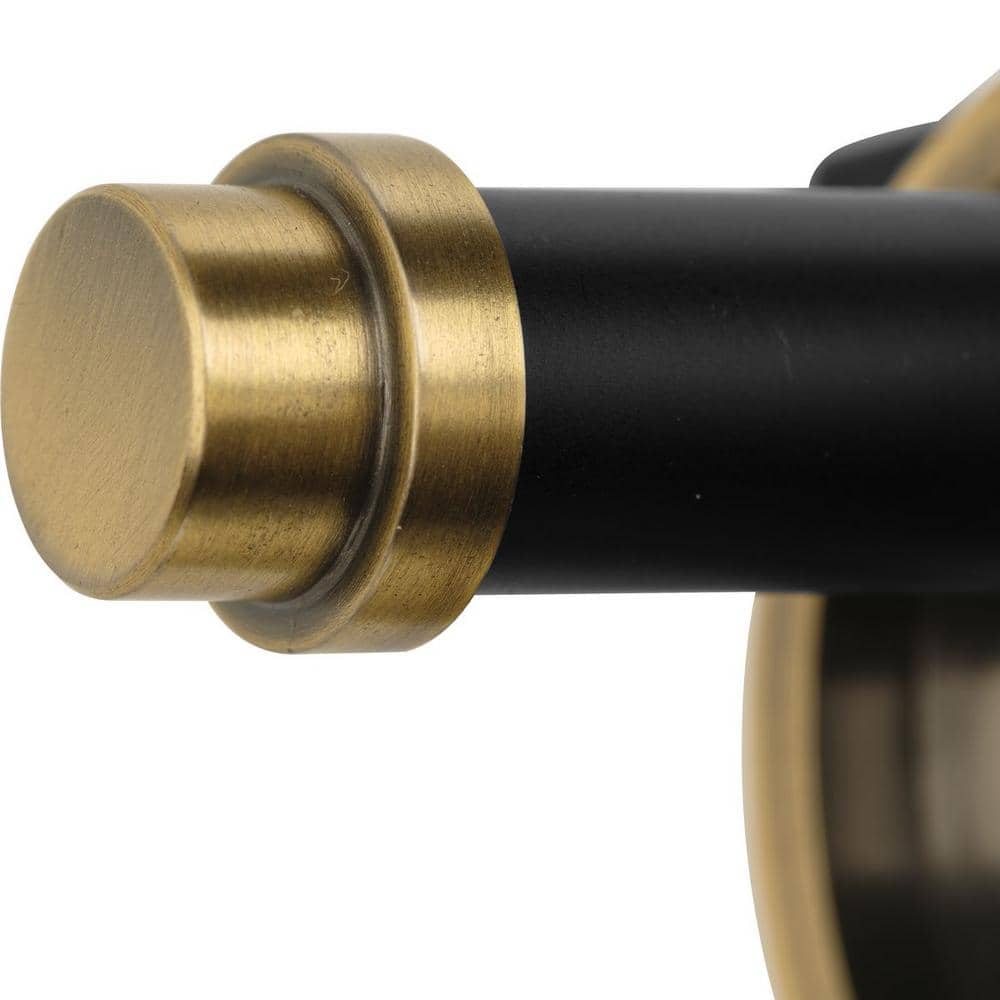 Cassell 14.5" Matte Black and Brushed Nickel Vanity Light with Clear Glass Shades