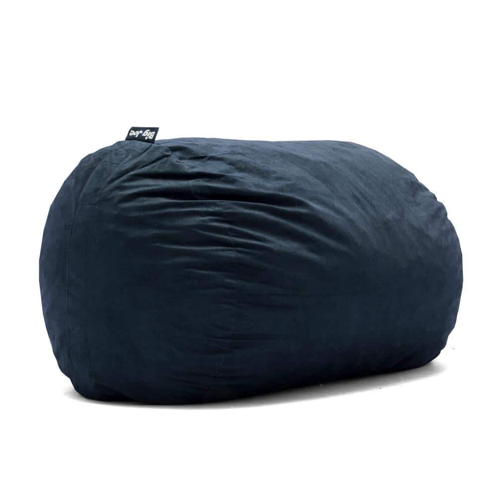 37 in. W x 39.37 in. D x 27.56 in. H Dark Gray Soft Cotton Linen Fabric  Bean Bag Chair