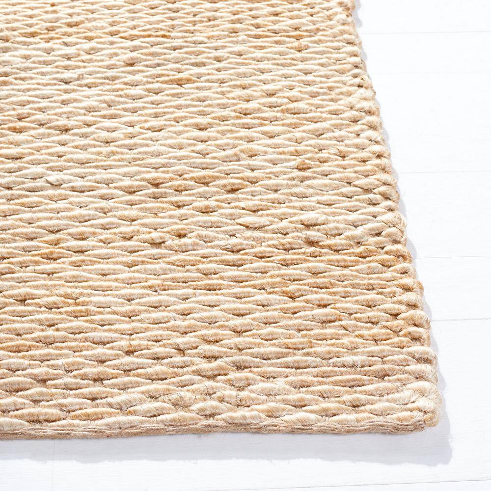 Natural 7' Square Handwoven Jute Area Rug