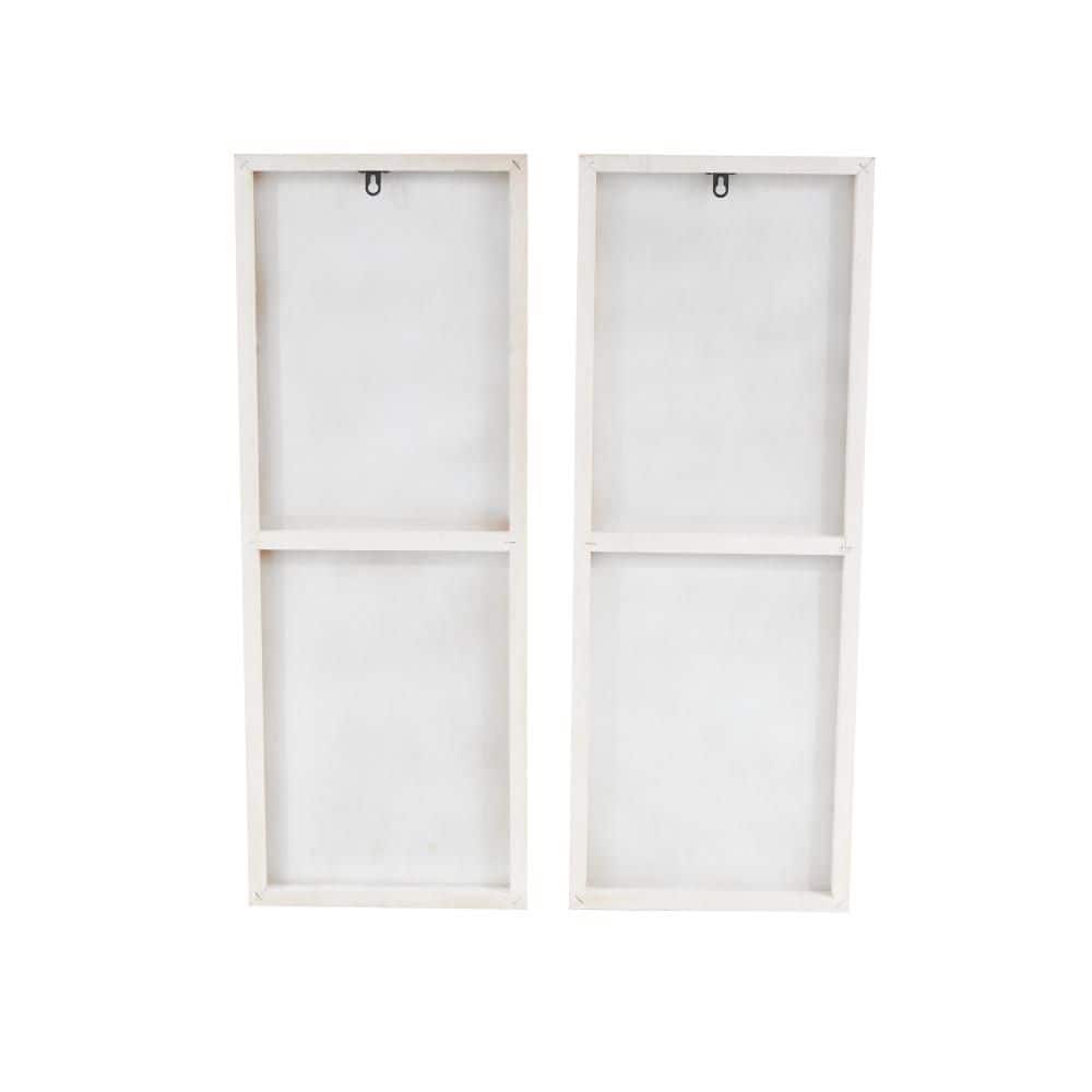 2-Panel White Geometric Wall Art with Black Accents 32 in. x 12 in. price history on PriceWatchPro