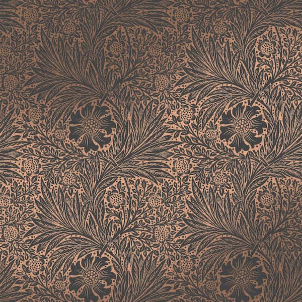 Unbranded Marigold Fibrous Charcoal Grey Wallpaper Sample