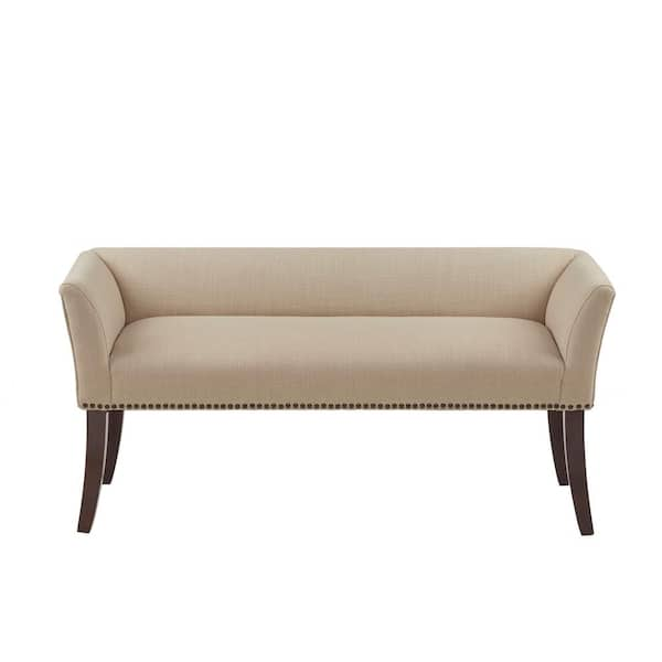 Madison Park Antonio Tan Flared Arms Accent Bench 23 In. H X 49.5 In. W 