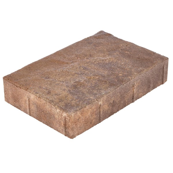 Pavestone Valenda Large 11.75 in. x 7.75 in. x 2.25 in. Cream Beige Charcoal Concrete Paver