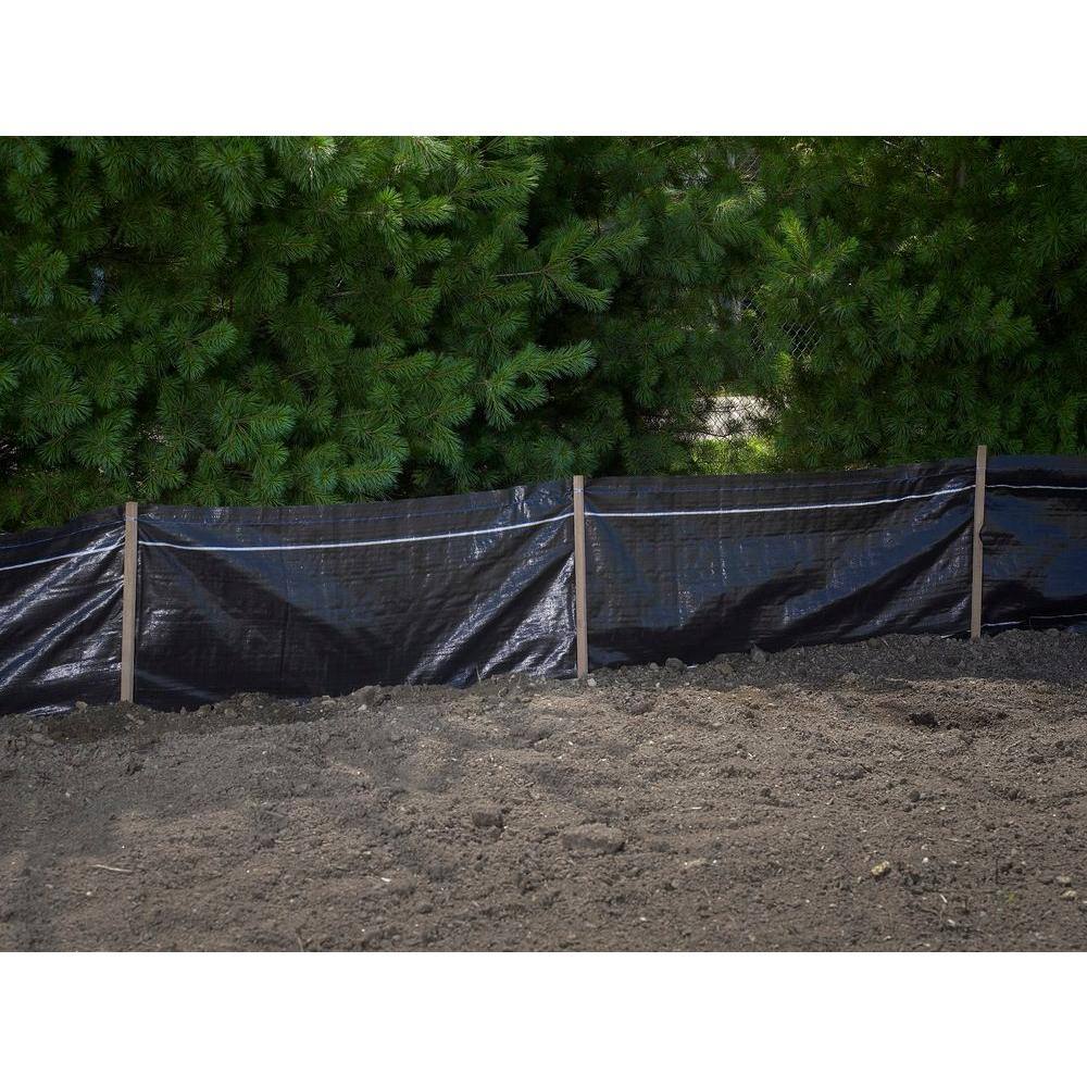 Buy 1/4 in. x 3 ft. x 50 ft. Black Heavy Duty Dot Silt Fence Fabric ...