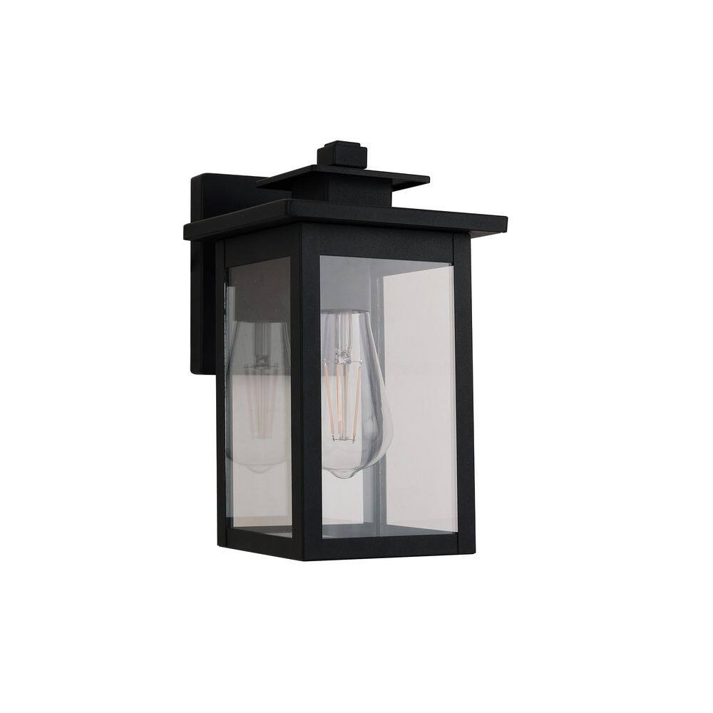 Rock Creek 10.25 in. Black Finish Indoor/Outdoor Hardwire Wall Lantern Sconce w/ No Bulbs Included price history on PriceWatchPro