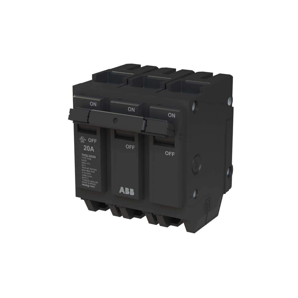 20 Amp 1 in. 3-Pole Circuit Breaker (THQL32020A)