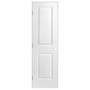 24 in. x 80 in. 2 Panel Square Top Right-Handed Hollow-Core Smooth Primed Composite Single Prehung Interior Door