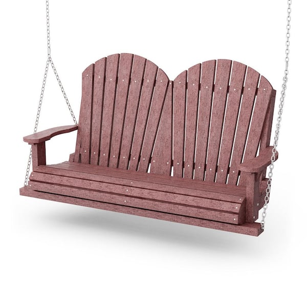 Wildridge Heritage 2-Person Cherrywood Plastic Porch Swing