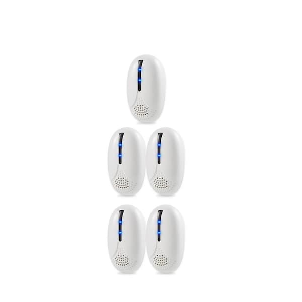 Ultrasonic Mouse, Roach, Spider, Ant, Bugs Repellent for Office, Home, Warehouse, Kitchen, Indoor Repeller, 5-Packs