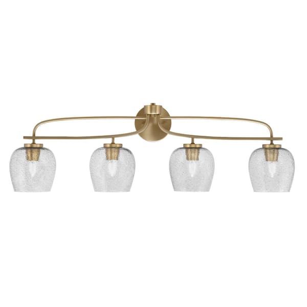 Unbranded Olympia 37.75 in. 4-Light New Age Brass Vanity Light
