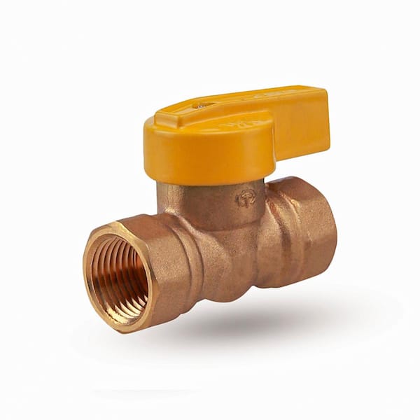 PLUMBFLEX 1/2 in. Brass FIP Gas Ball Valve (1-Piece)