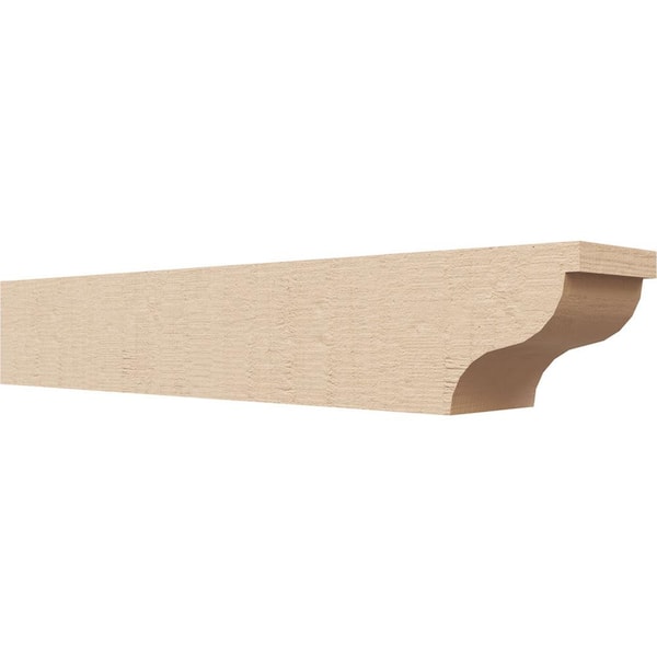 Ekena Millwork 4-in. x 4-in. x 24-in. Garner Woodgrain, Primed Tan Timberthane Polyurethane Rafter Tail Brace