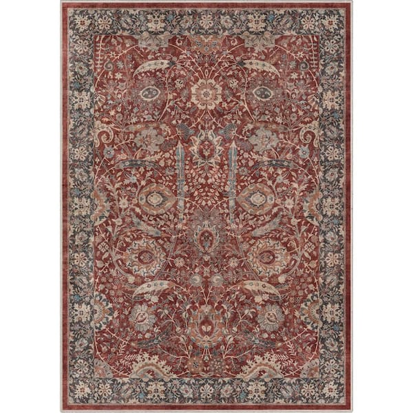 ◉90's vintage rug◉187×82　アゼルバイジャン産　ランナー Well Woven Asha Liana Vintage Oriental Red 5 ft. 3 in. x 7 ft. 3