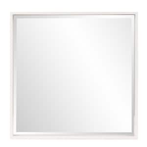 Isa 40 in. x 40 in. Classic Square White Framed Wall Mirror