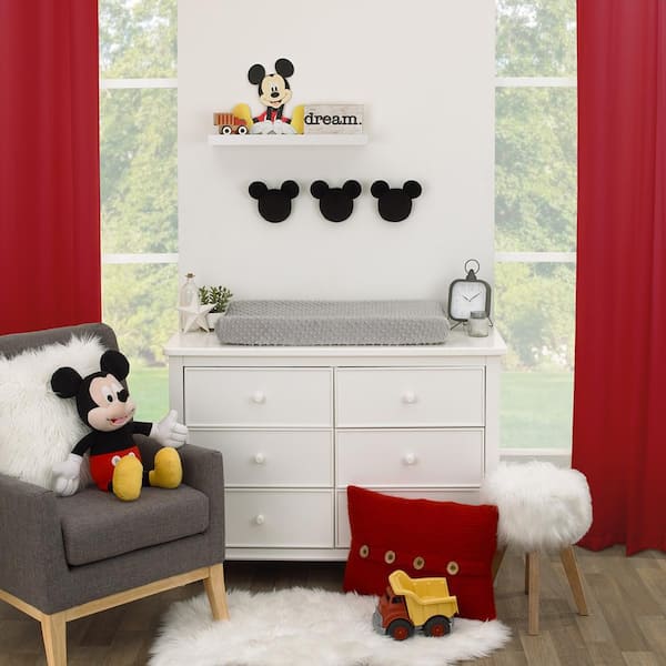 Disney Plush Mickey Mouse Black Wall Decor