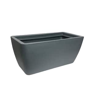 Manhattan Rectangle 40 in. x 20 in. x 18 in. Charcoal Plastic Planter