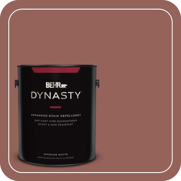 BEHR DYNASTY 1 gal. #ICC-73 Brick Hearth Matte Interior Stain-Blocking Paint & Primer