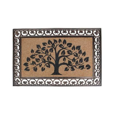 Canora Grey Azer Rubber and Coir Large Heavy-Duty 38 x 23 Non-Slip Outdoor  Door Mat