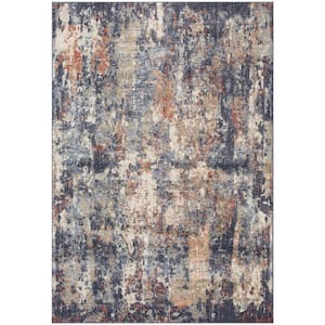 Jordan 2 x 3 Multi Abstract Pattern Area Rug for High Traffic Living Room Dining Room Bedroom