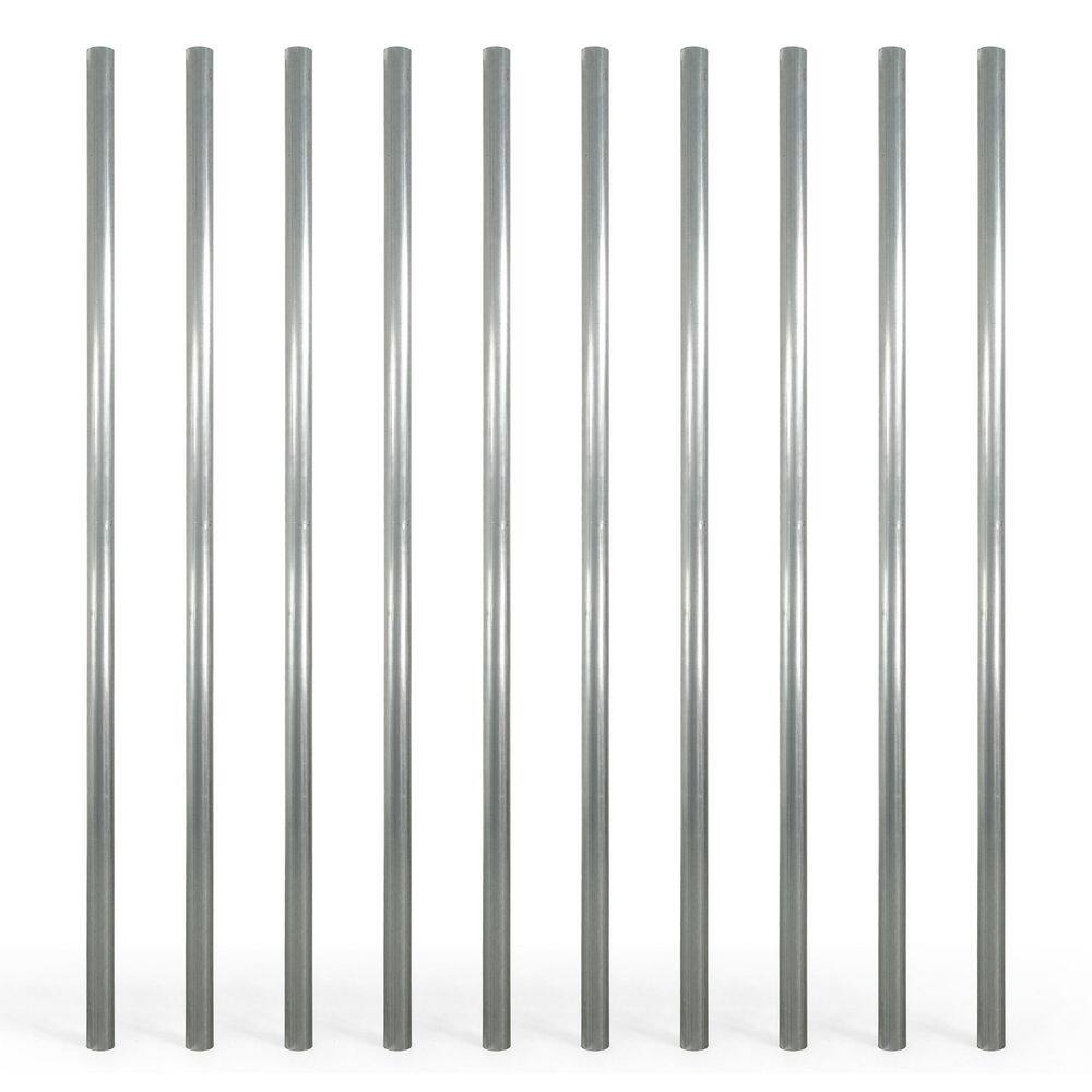Silver Galvanized 2-3/8 in. x 2-3/8 in. x 7 ft. Steel Corner Chain Link Fence Terminal Post (10 Pack) price history on PriceWatchPro