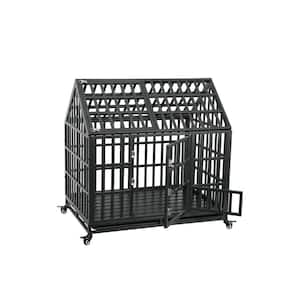 Foobrues Black Large Indoor Metal Puppy Dog Run Fence/Iron Pet Dog Playpen  Dog Cages ZQP-23169622 - The Home Depot