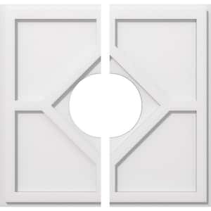1 in. P X 7-1/2 in. C X 22 in. OD X 7 in. ID Embry Architectural Grade PVC Contemporary Ceiling Medallion, Two Piece