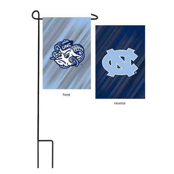 1 ft. x 1-1/2 ft. University of North Carolina 2-Sided Garden Flag with 3-2/3 ft. Metal Flagpole