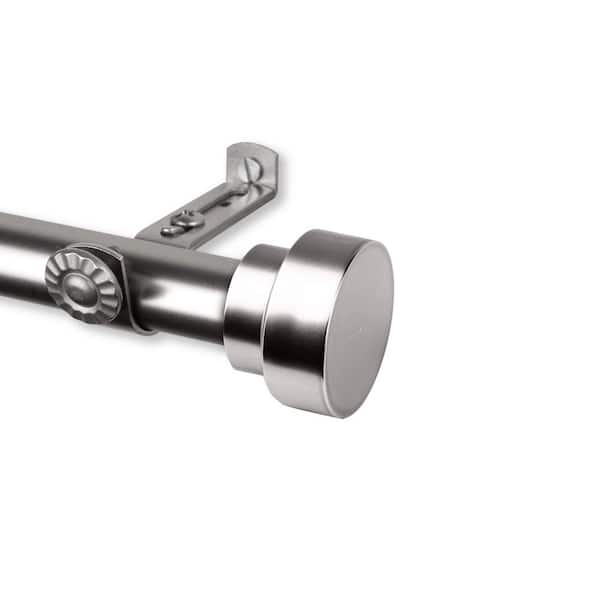Rod Desyne Topper 66 in. - 120 in. Single Curtain Rod in Satin Nickel